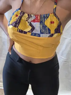 Senia Yellow Backless Top 6