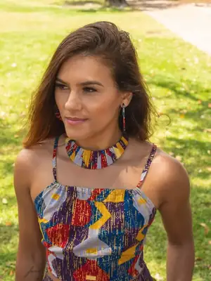 Senia Backless Top with Pattern 9