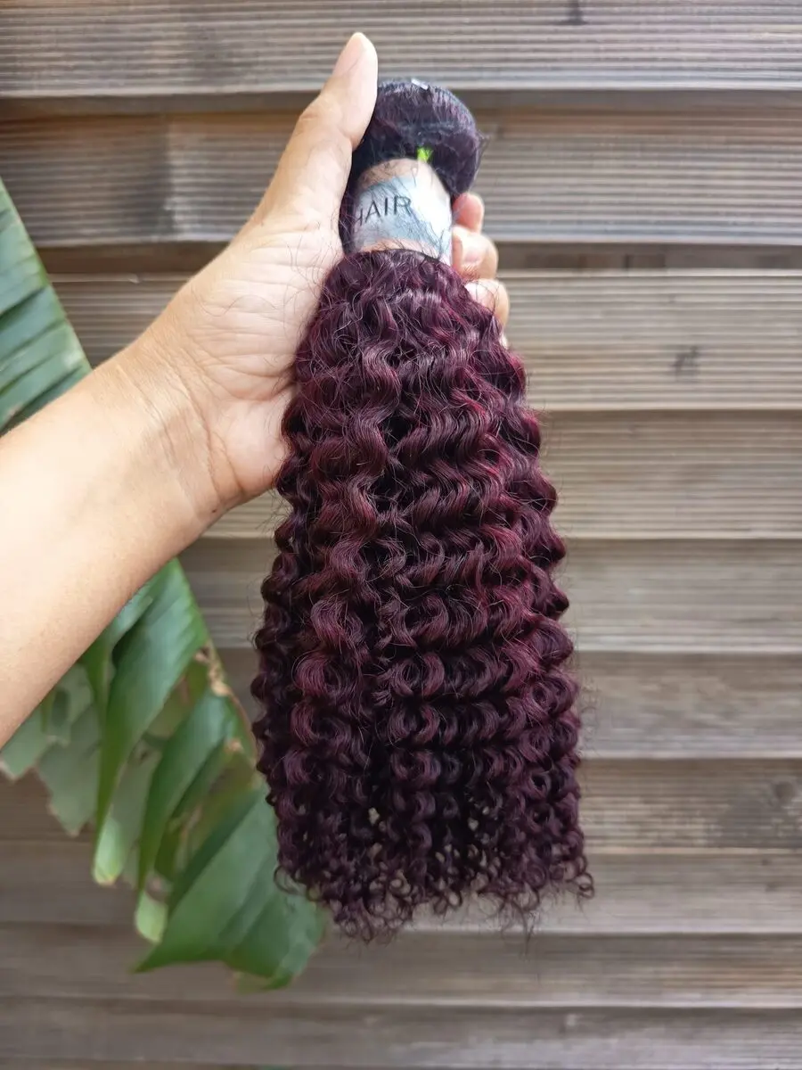 Burgundy Kinky Curly Weave