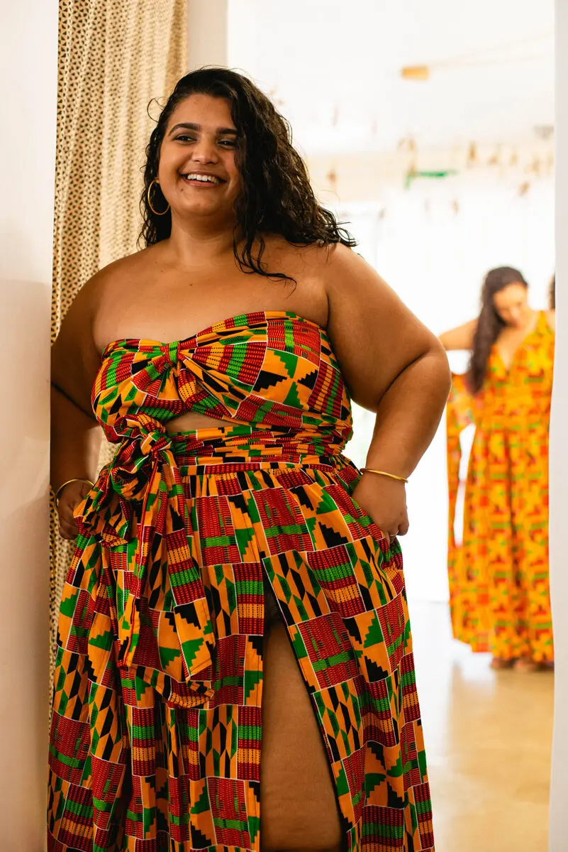 Ashanti Orange Bandeau Top