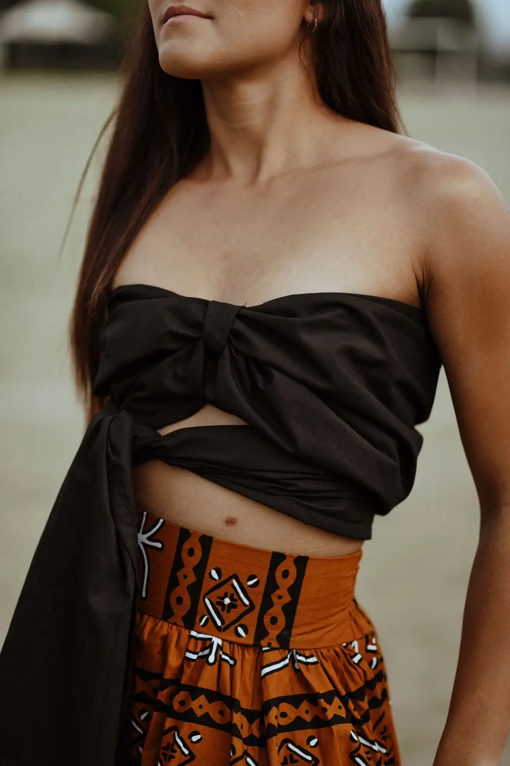Black bandeau top