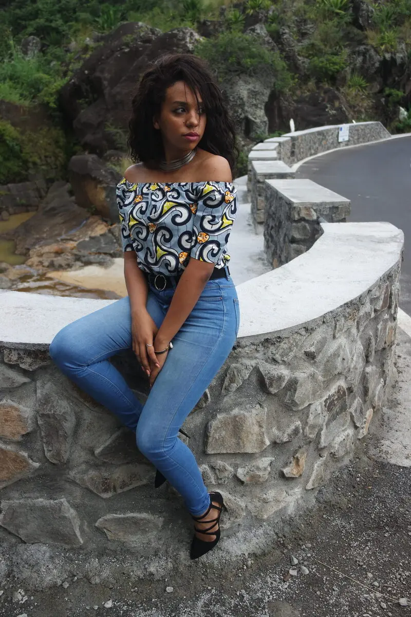 Arhimba off-the-shoulder top