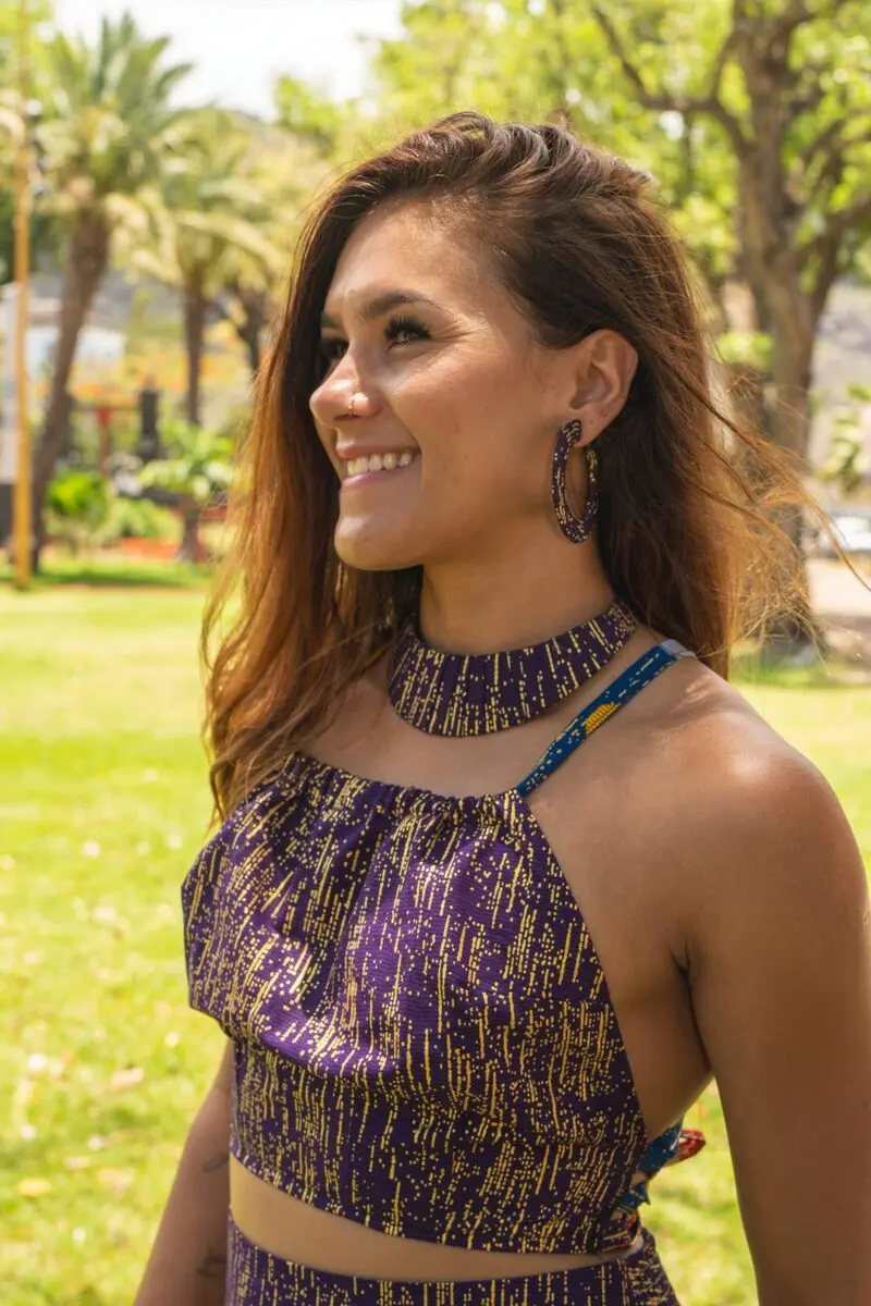 Senia Backless Top in Mauve