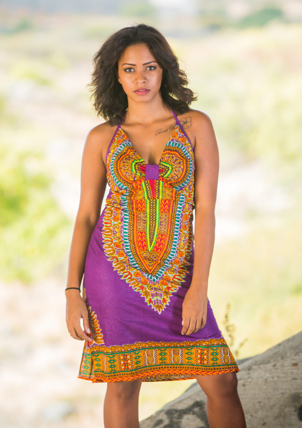 Robe Dashiki décolletée (3 coloris) – Image 6