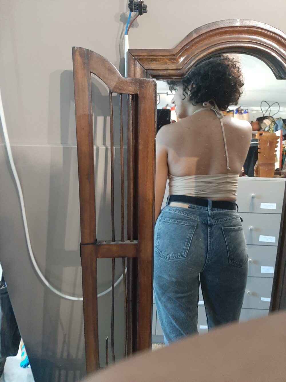 Top papillon taupe – Image 3