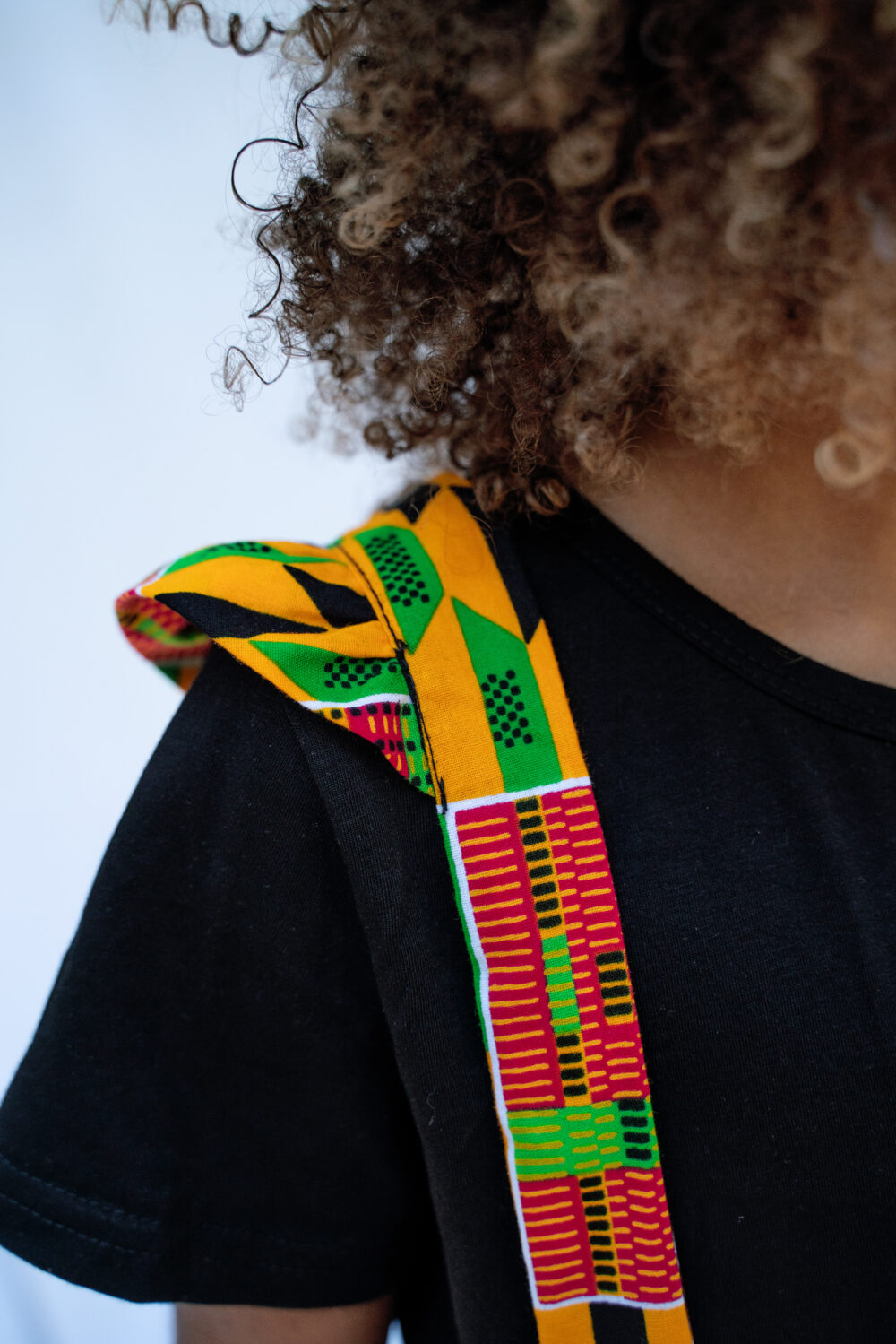 Jupe enfant à bretelles Ashanti Orange – Image 4