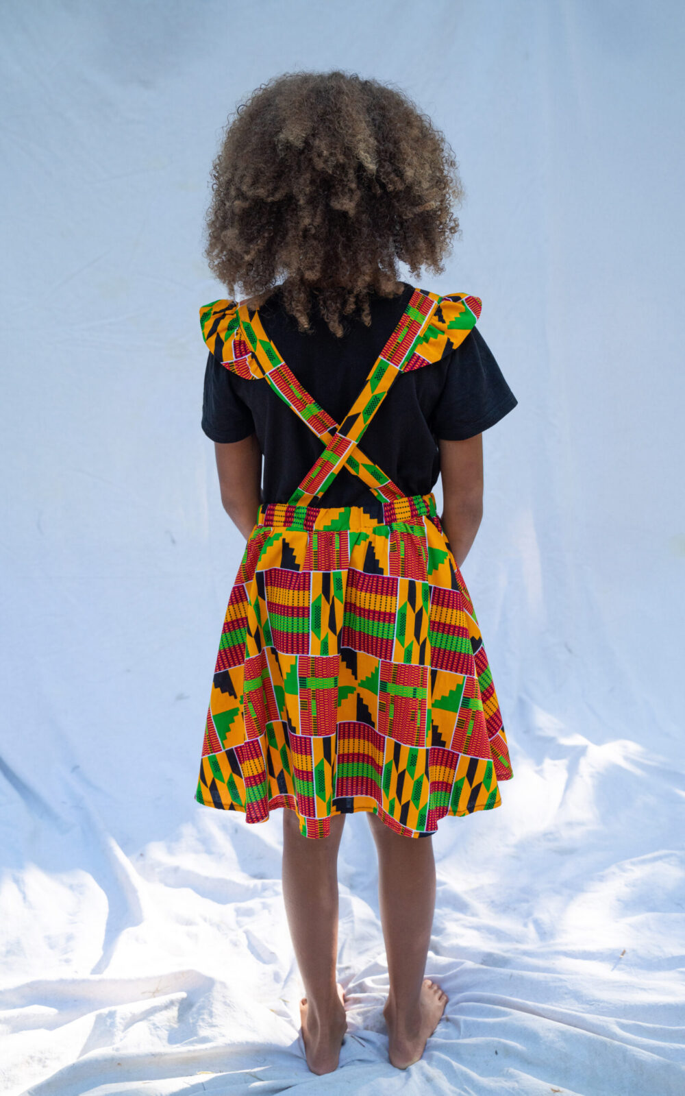 Jupe enfant à bretelles Ashanti Orange – Image 3