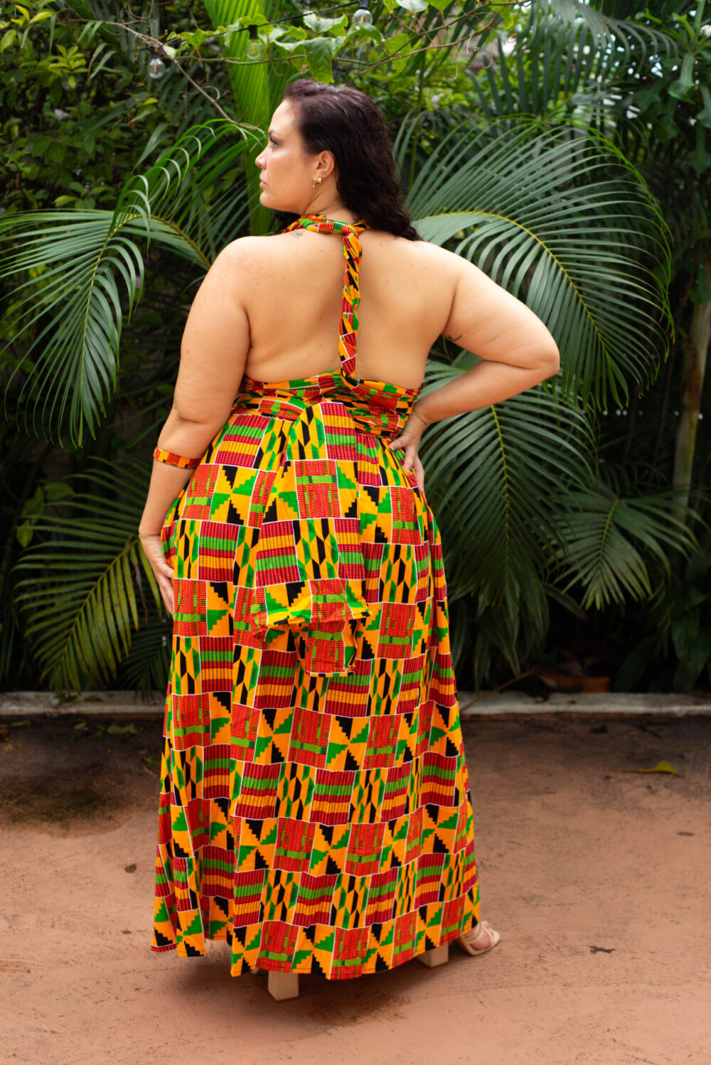 Infinity Ashanti Orange Dress - Image 3