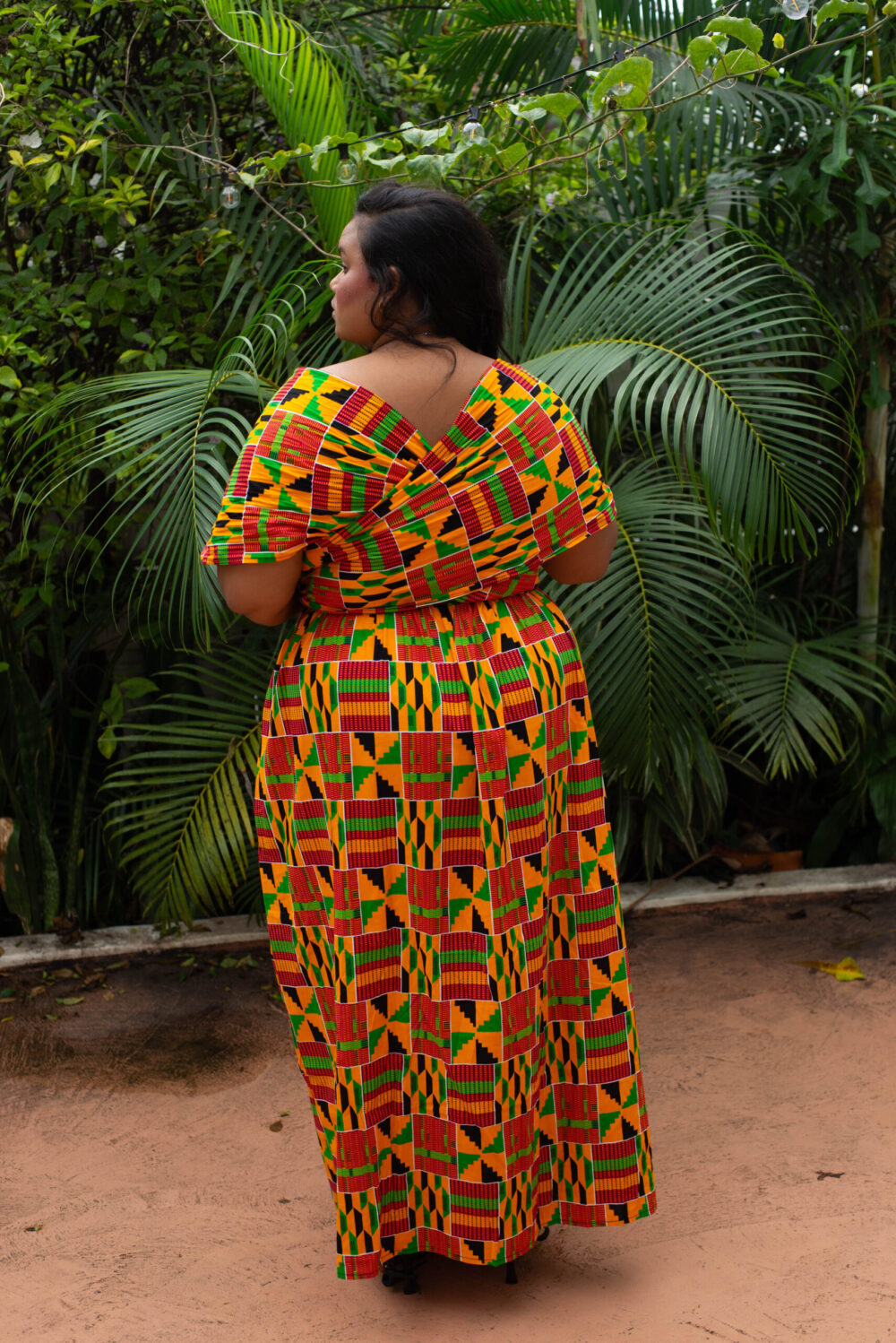 Infinity Ashanti Orange Dress - Image 6