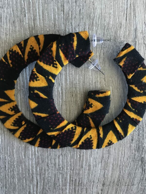 Flame flat hoop earrings