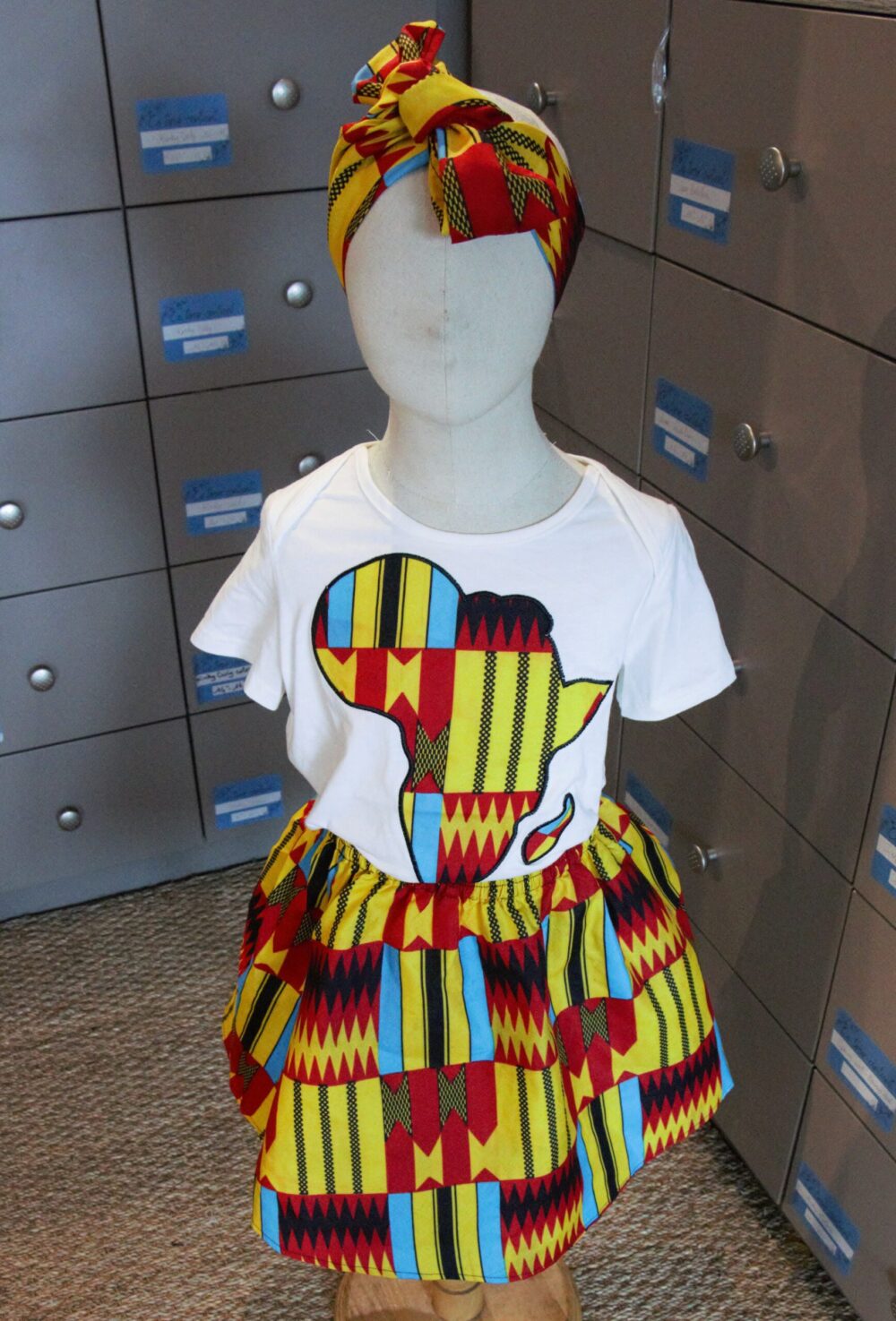 Africa yellow girl's set