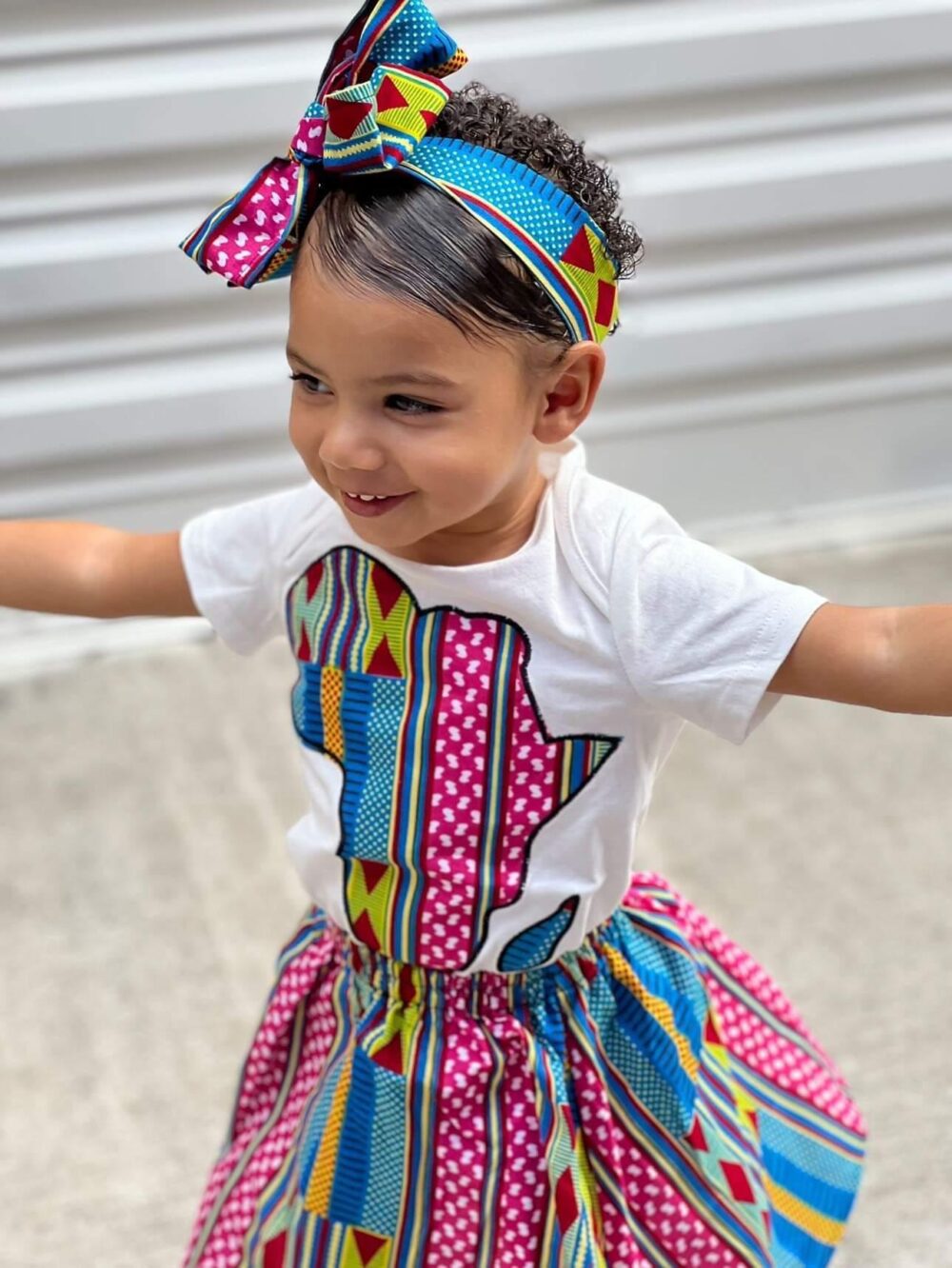 Ensemble fille rose Afrique – Image 3