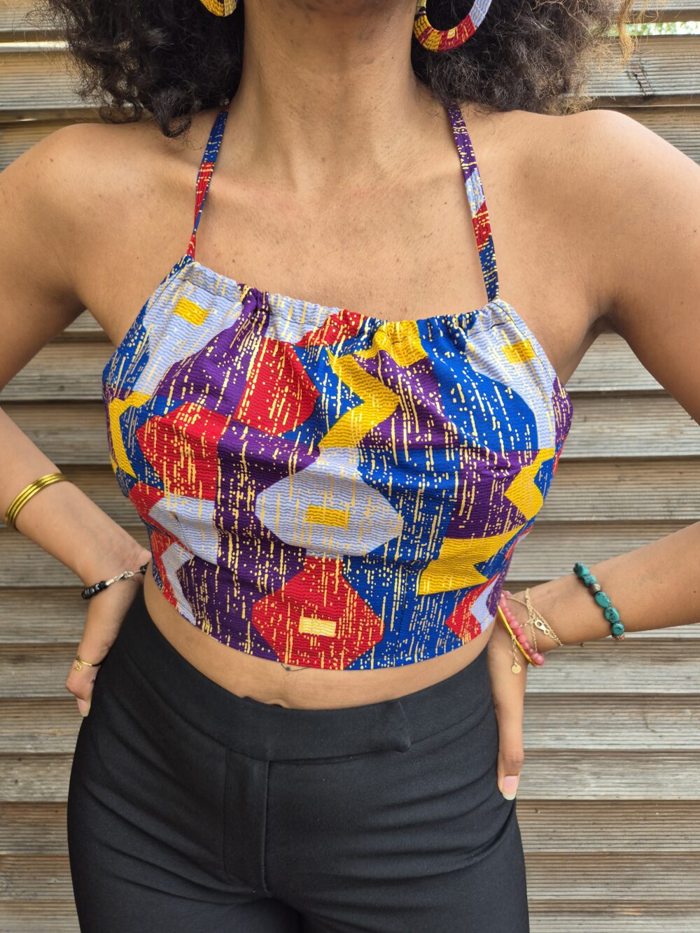 Senia patterned backless top - Image 7