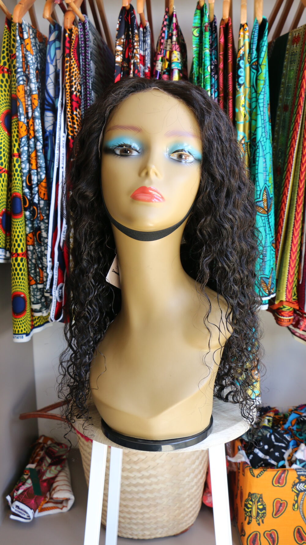 20 inches Deep curl front lace wig
