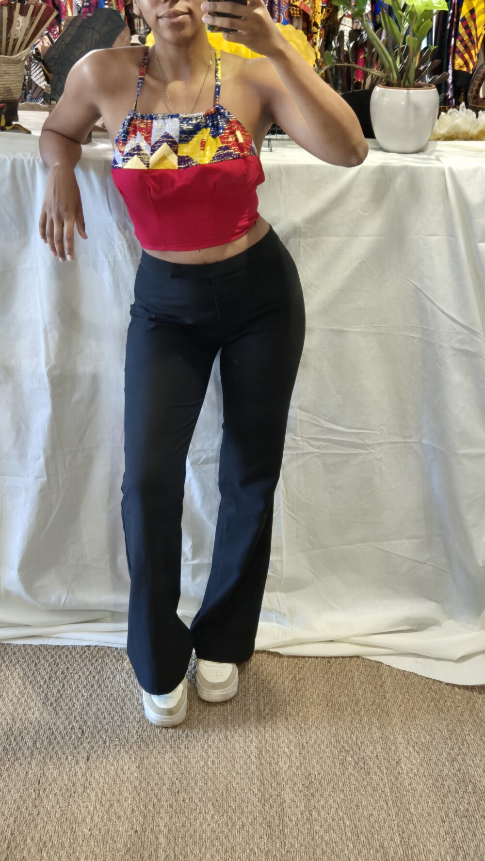 Senia red backless top - Image 5
