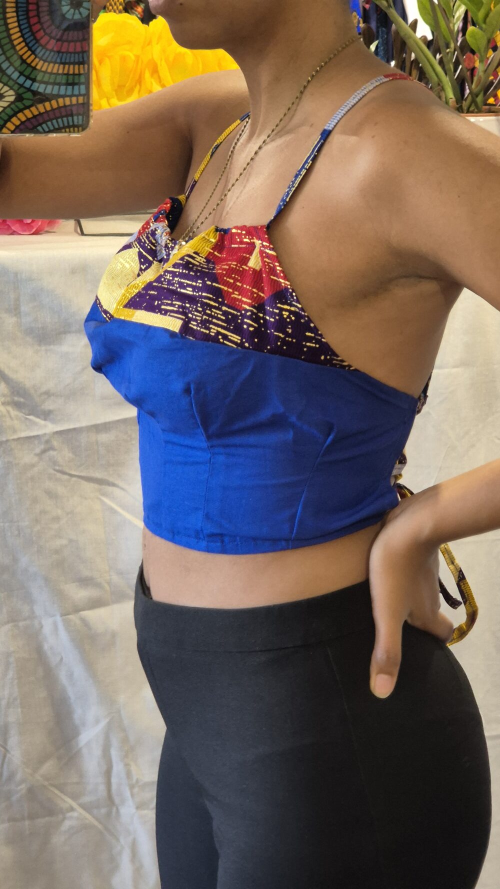 Senia blue backless top - Image 2