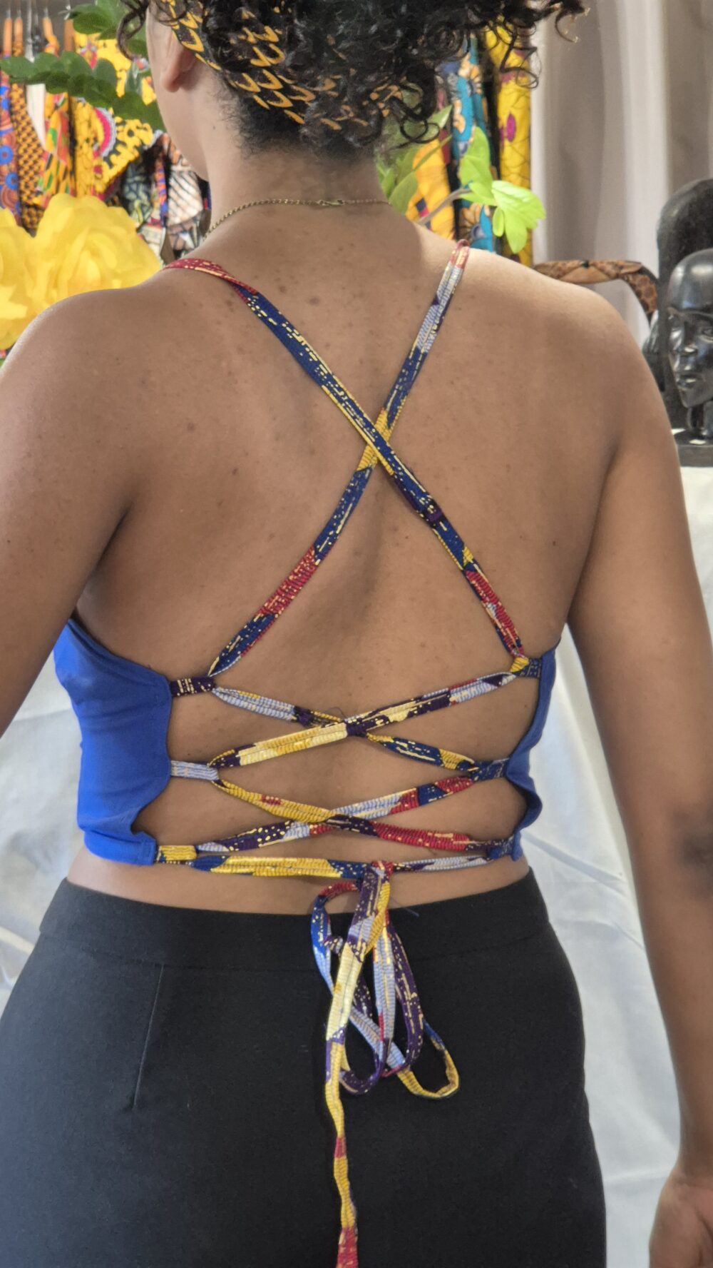 Senia blue backless top - Image 3