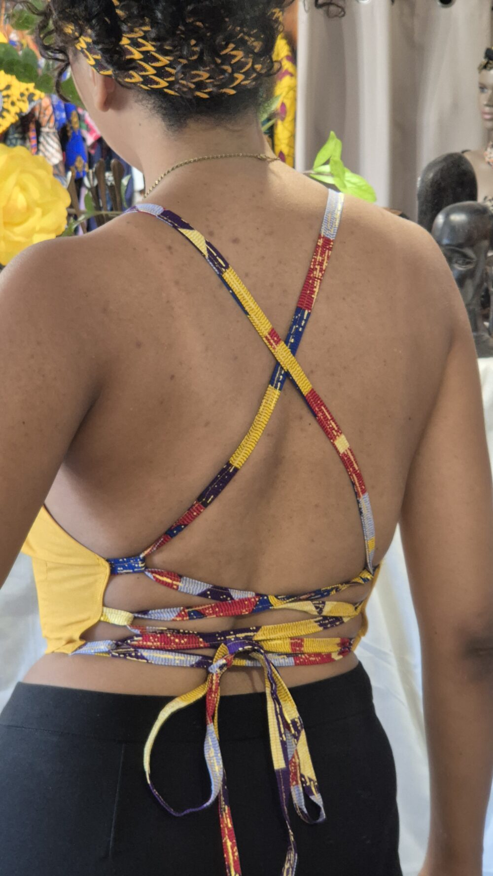 Top dos nu Senia jaune – Image 3