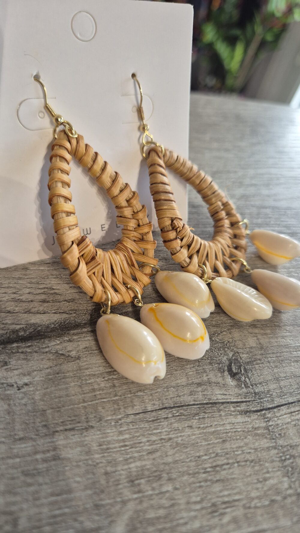 Boucles Rotin Cauri ovales – Image 2