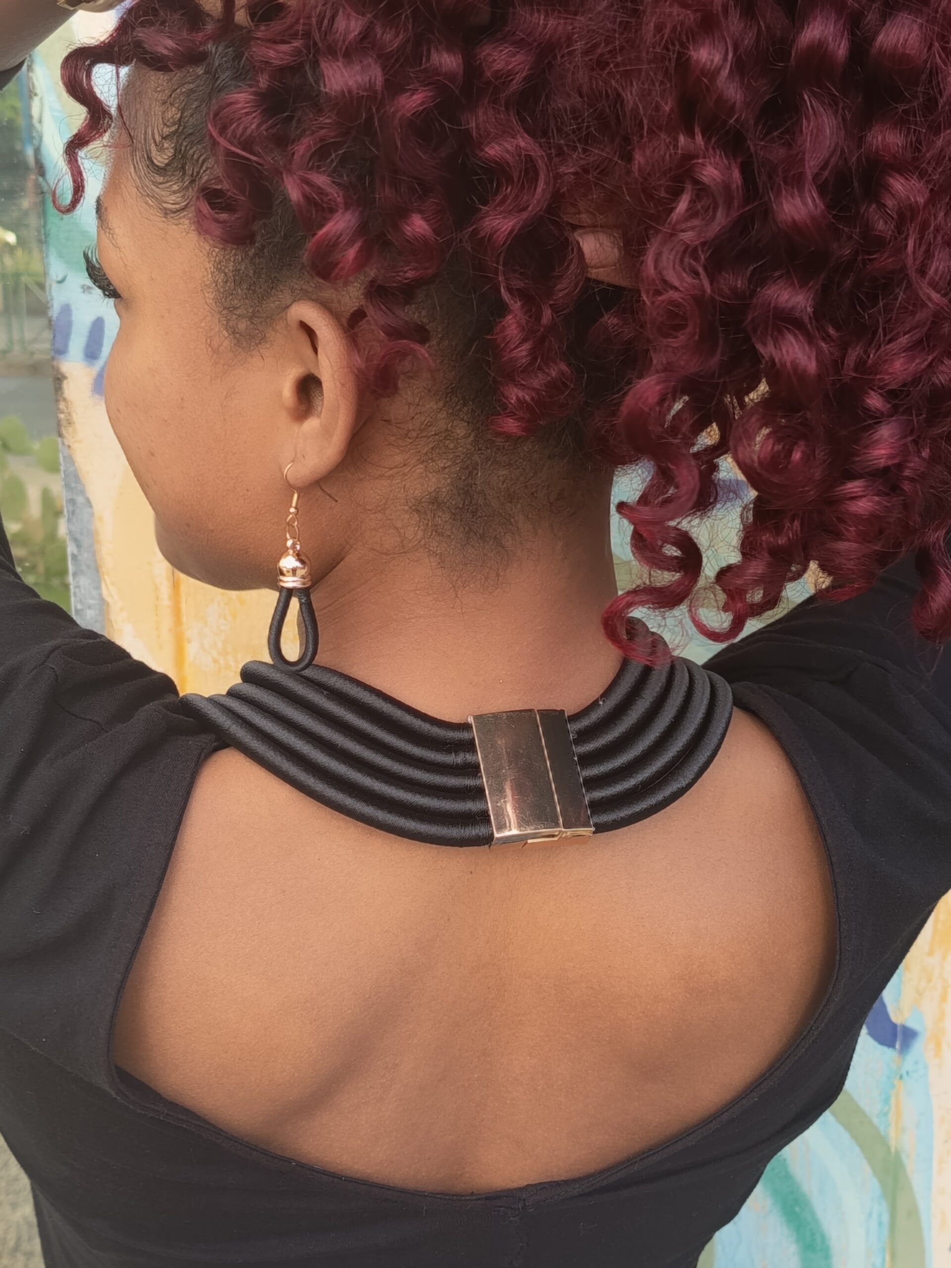 Yoruba earrings and necklace set - Image 5