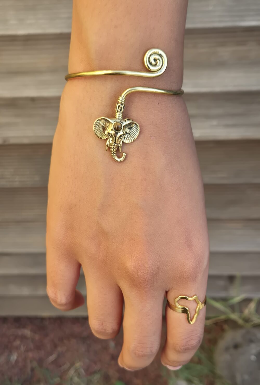 Golden Elephant bangle - Image 5