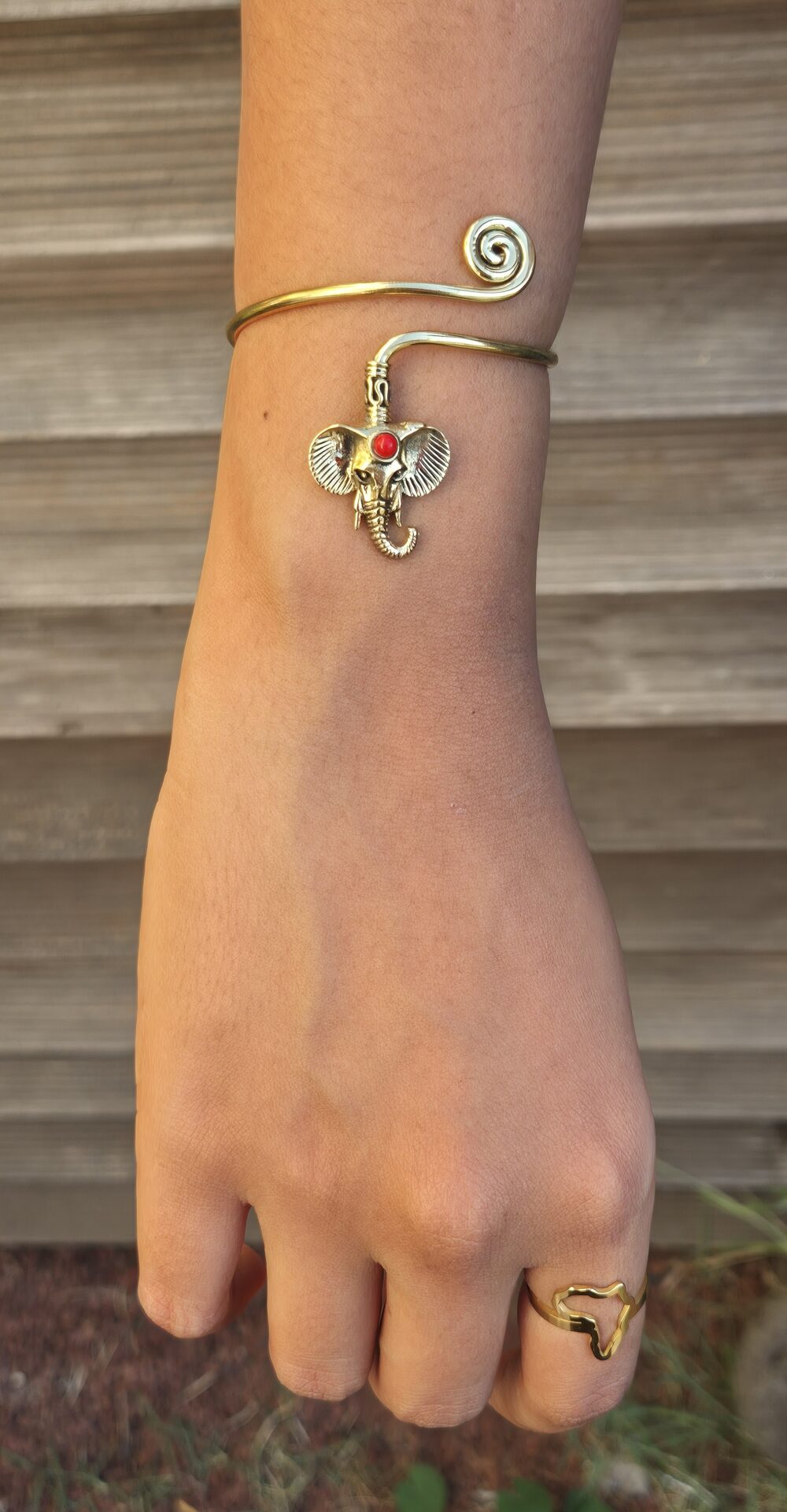Golden Elephant bangle - Image 7