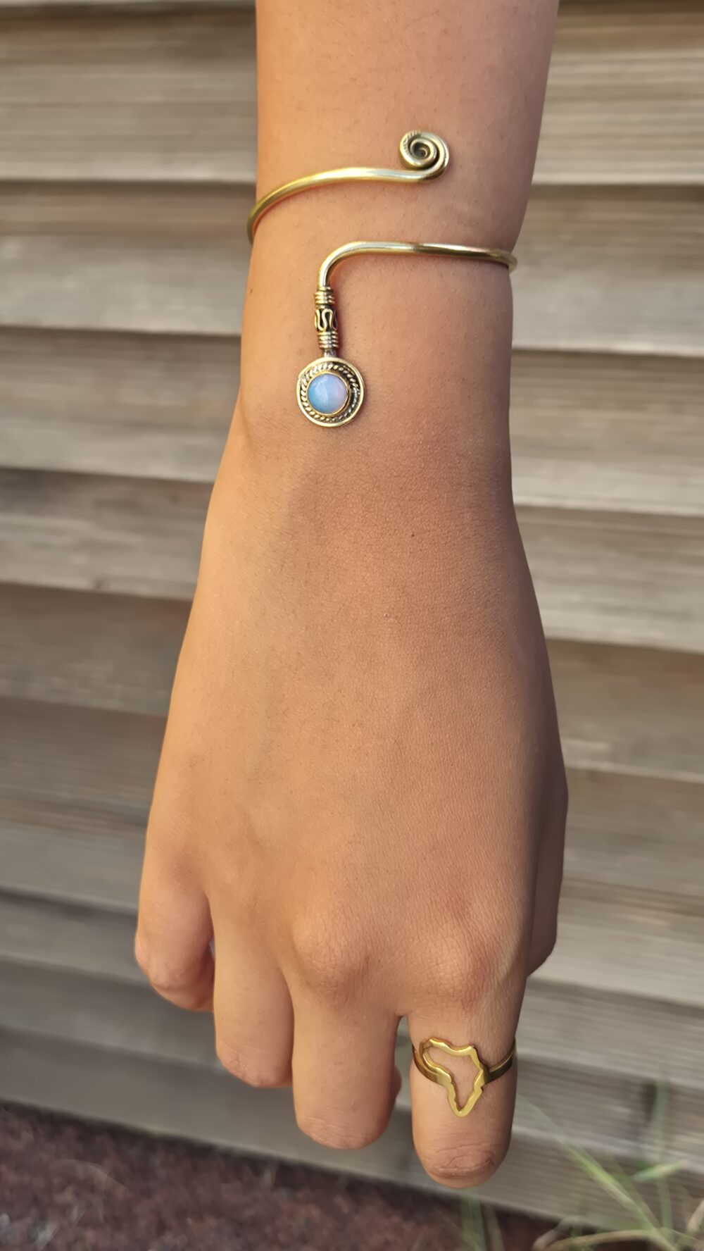 Golden bead bangle