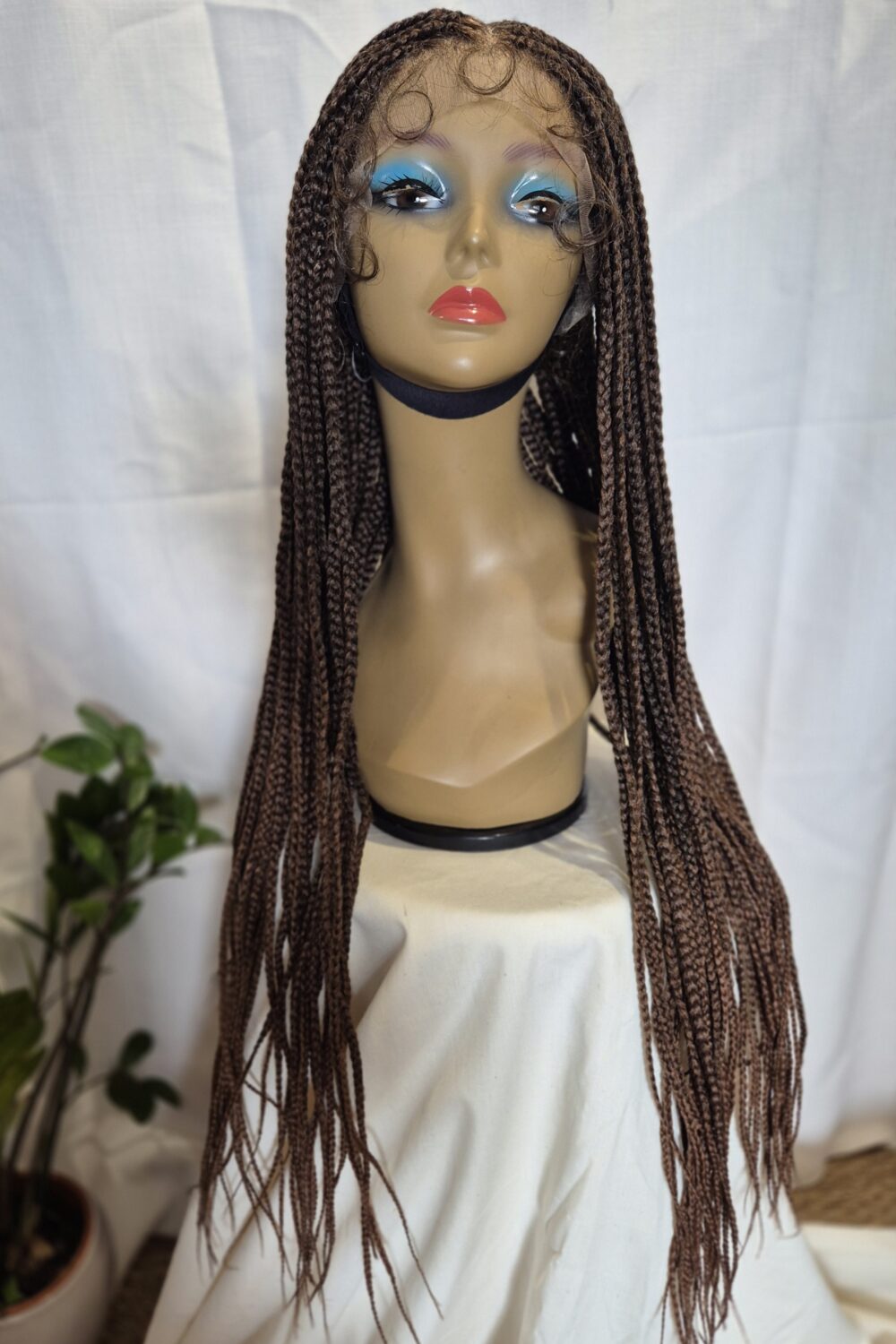 Synthetic box braids wig