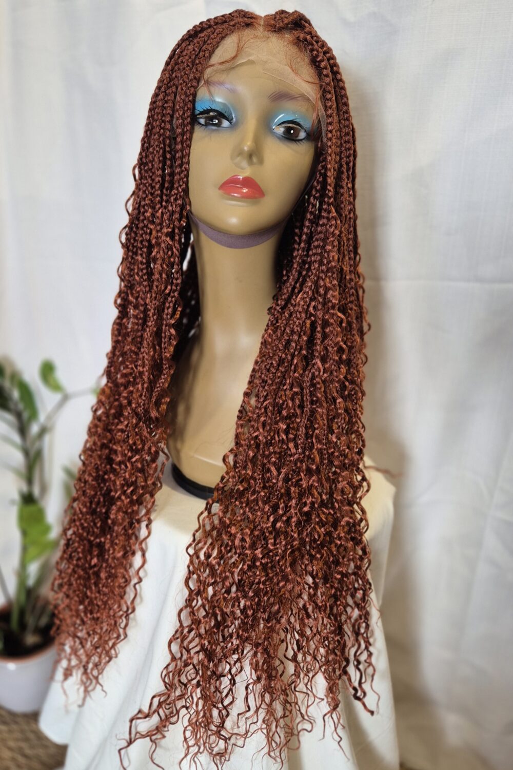 Goddess braids synthetic wig