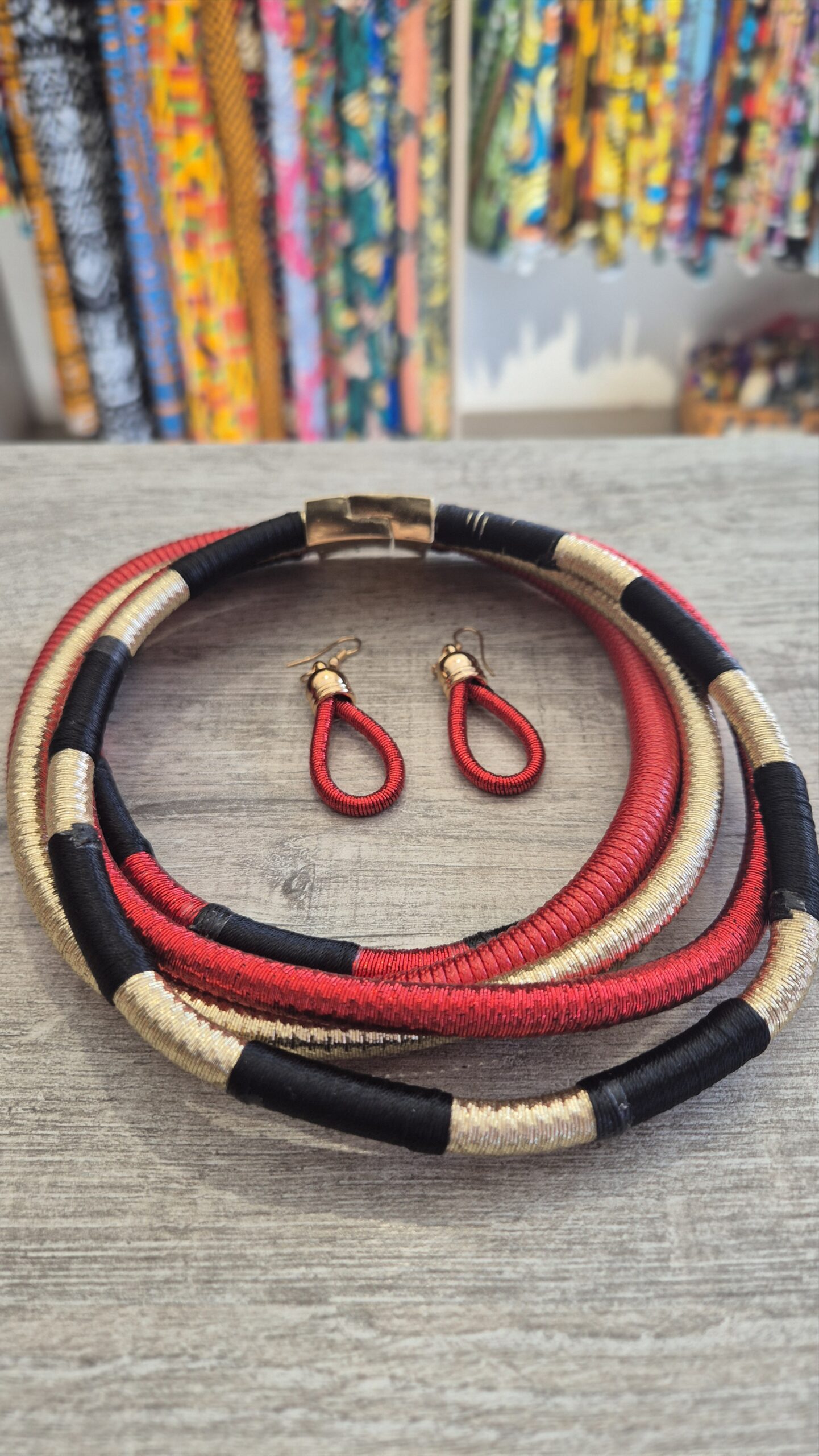 Yoruba earrings and necklace set - Image 22