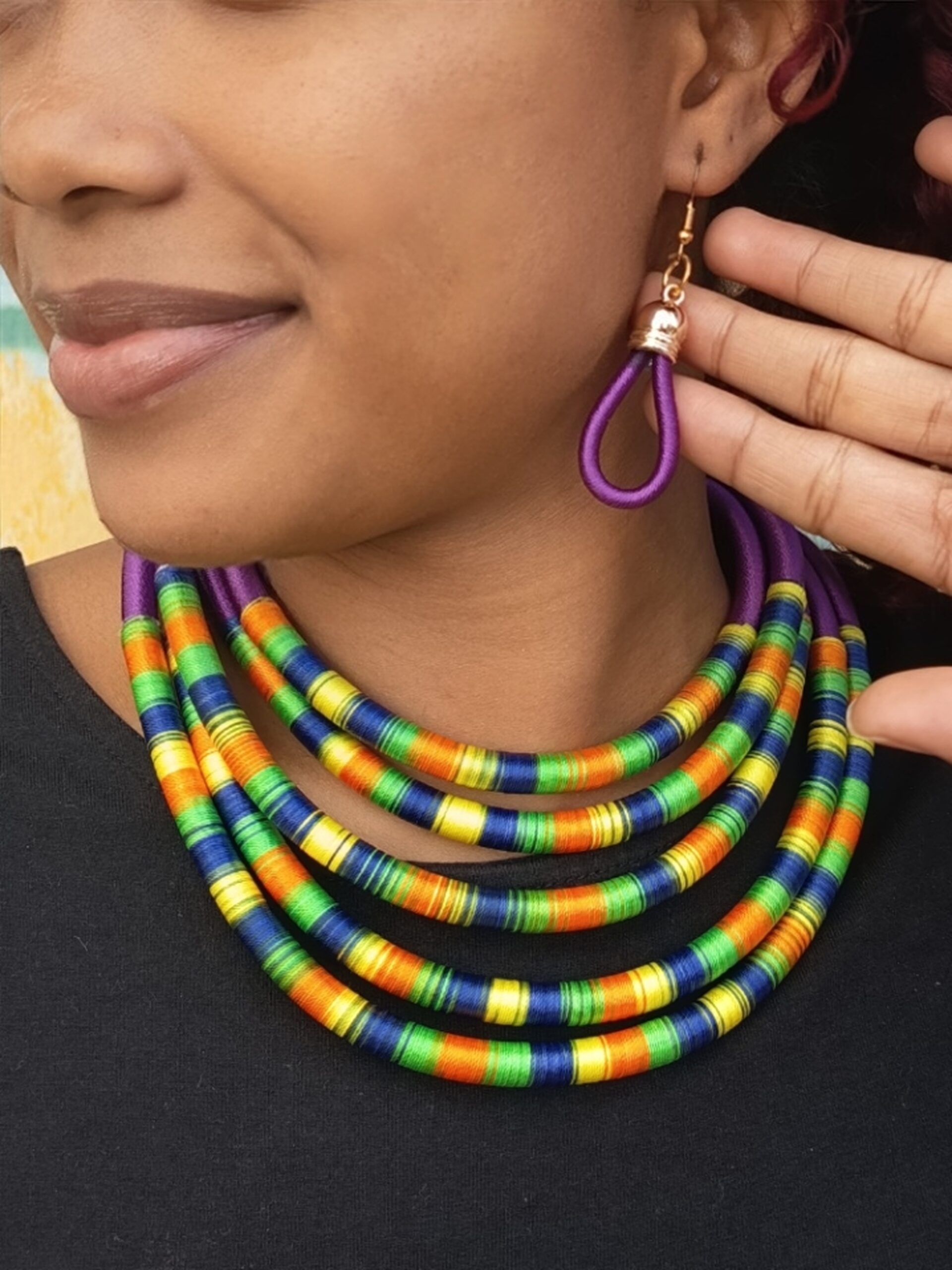 Yoruba earrings and necklace set - Image 12