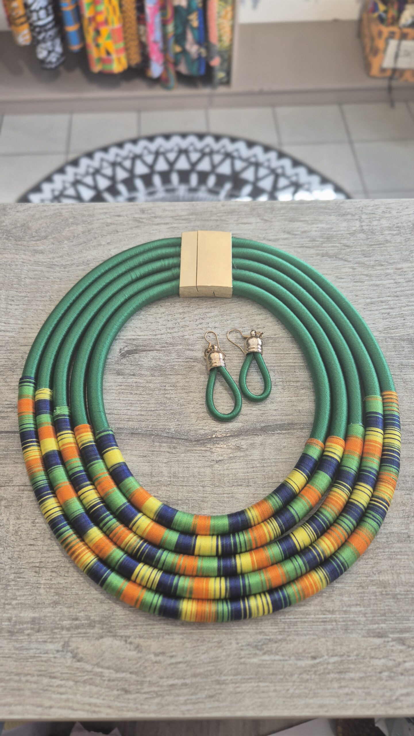 Yoruba earrings and necklace set - Image 24
